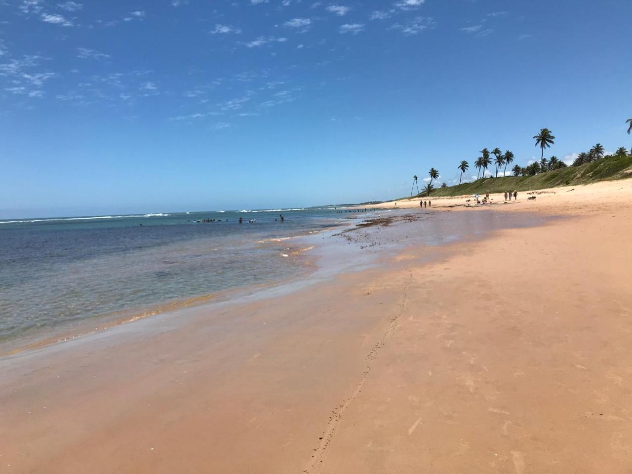 Flat Guarajuba Beira Da Praia Pe Na Areia 외부 사진