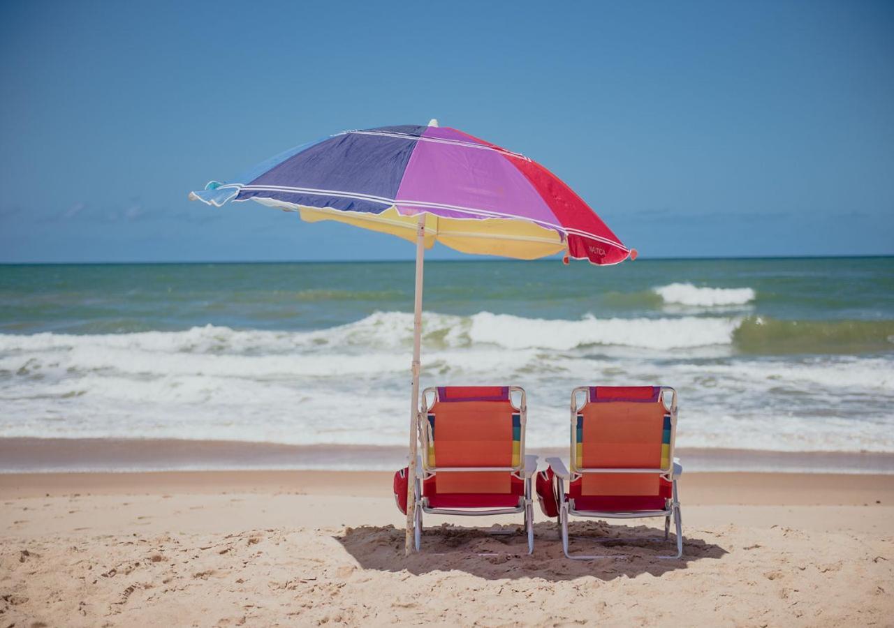 Flat Guarajuba Beira Da Praia Pe Na Areia 외부 사진
